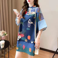 robe-cheongsam-imprim-e-manches-longues