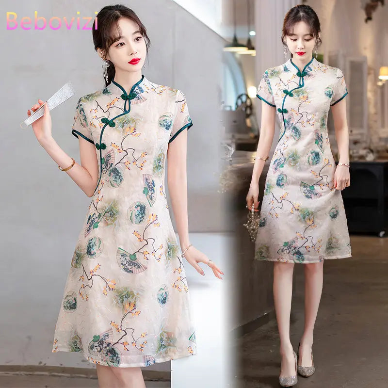 cheongsam-robe-chic-manches-courtes