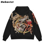pull-chinois-hoodie-noir-dragon-fleur