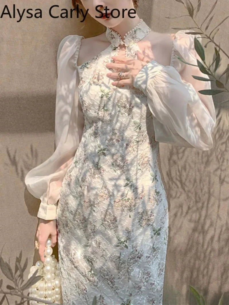 cheongsam-robe-florale-de-soir-e