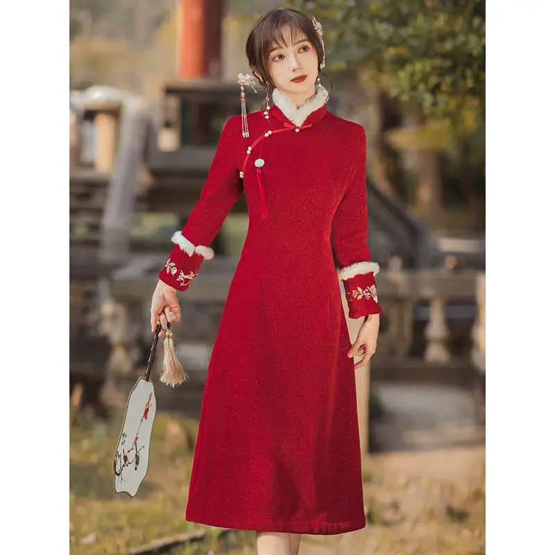 robe-chinoise-manches-longue
