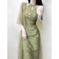 robe-chinoise-ensemble-qipao-sans-manches