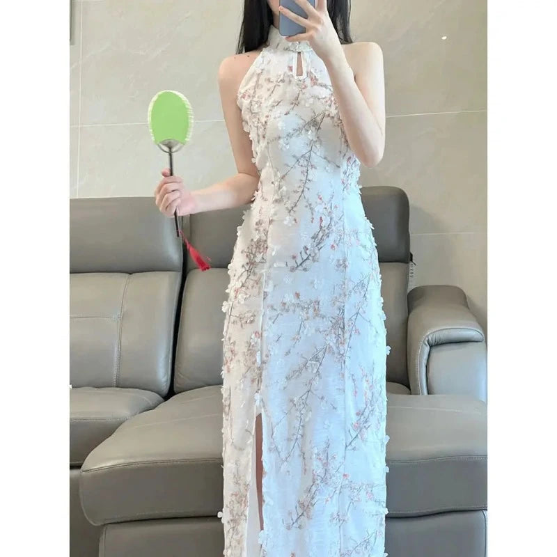 cheongsam-robe-sans-manches-col-halter