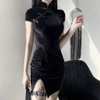 cheongsam-robe-velours-col-montant