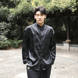 chemises-chinoises-hommes-soie-col-tang