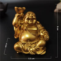 figurine-chinoise-bouddha-rieur-or