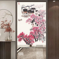 abat-jour-chinois-rideau-peinture-paysage-chinois