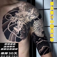 tatouage-dragon-chinois-herbes-art