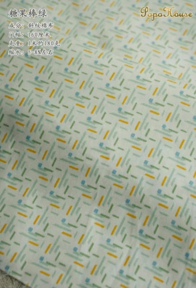 tissu-chinois-coton-vert