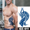 tatouage-dragon-chinois-totem-bleu