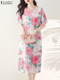 cheongsam-robe-fleurs-mi-longue