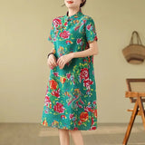 cheongsam-robe-fleurie-mi-longue