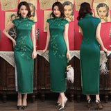 cheongsam-robe-longue-soie-dentelle