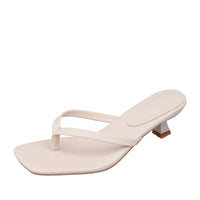 Chaussons Chinois Sandales Élégantes Talon Mi-Haut