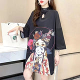 robe-cheongsam-imprim-e-manches-longues