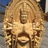 figurine-chinoise-bouddha-bois-massif