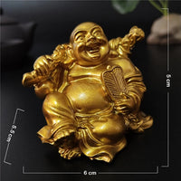 figurine-chinoise-bouddha-rieur-or