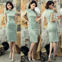 cheongsam-robe-longue-soie-dentelle