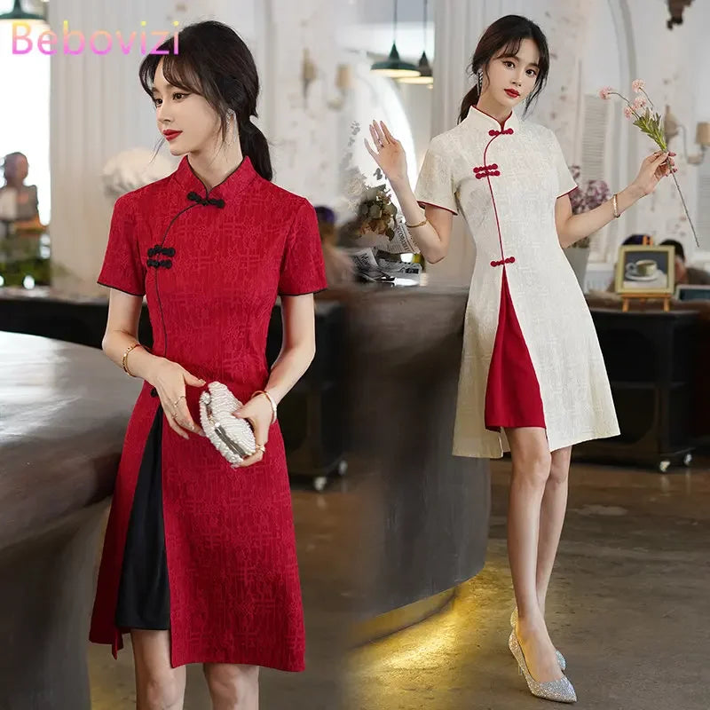 cheongsam-robe-qipao-col-montant-courtes