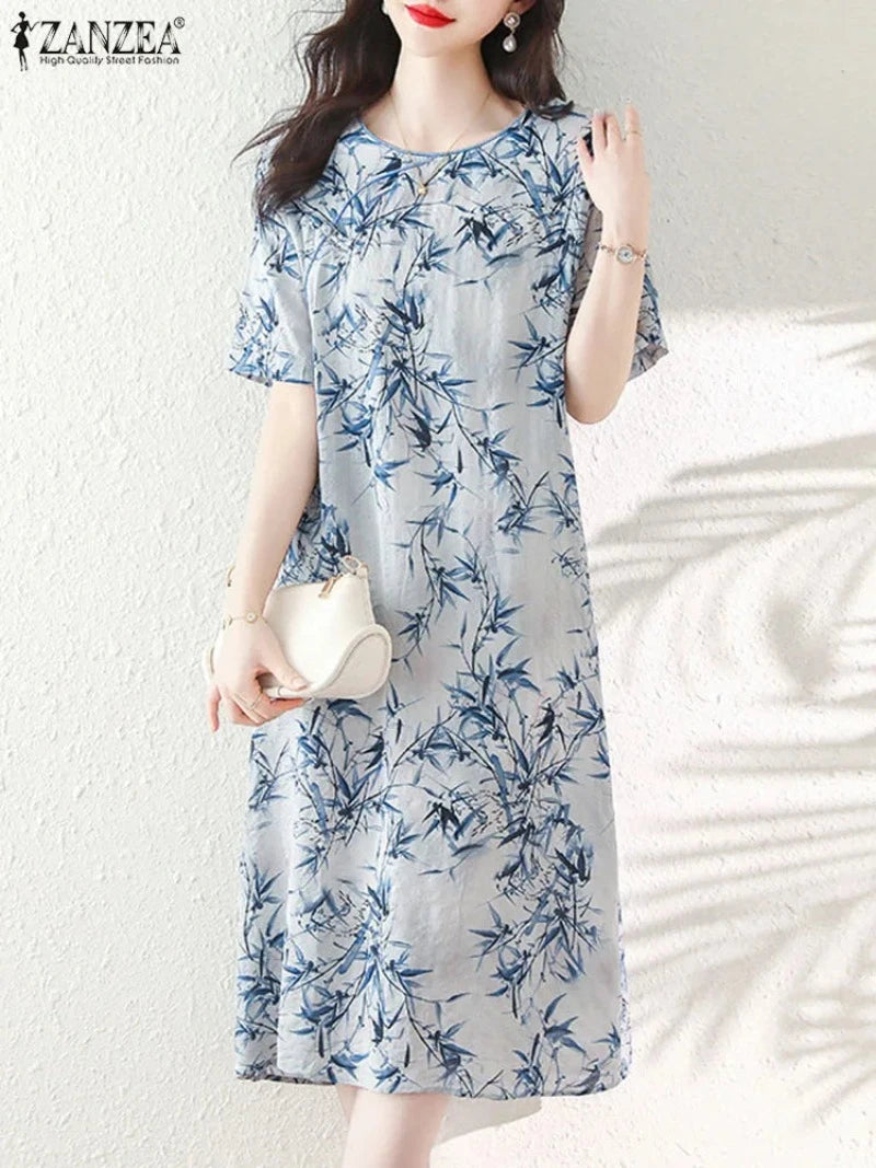 cheongsam-robe-fleurs-mi-longue