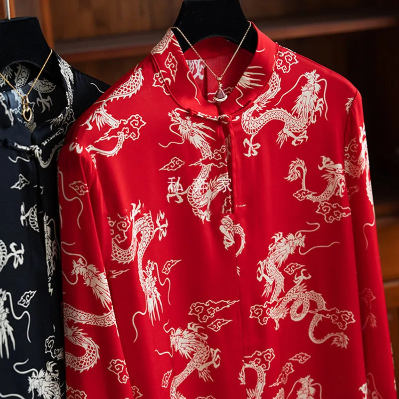 chemises-chinoises-hommes-soie-dragon