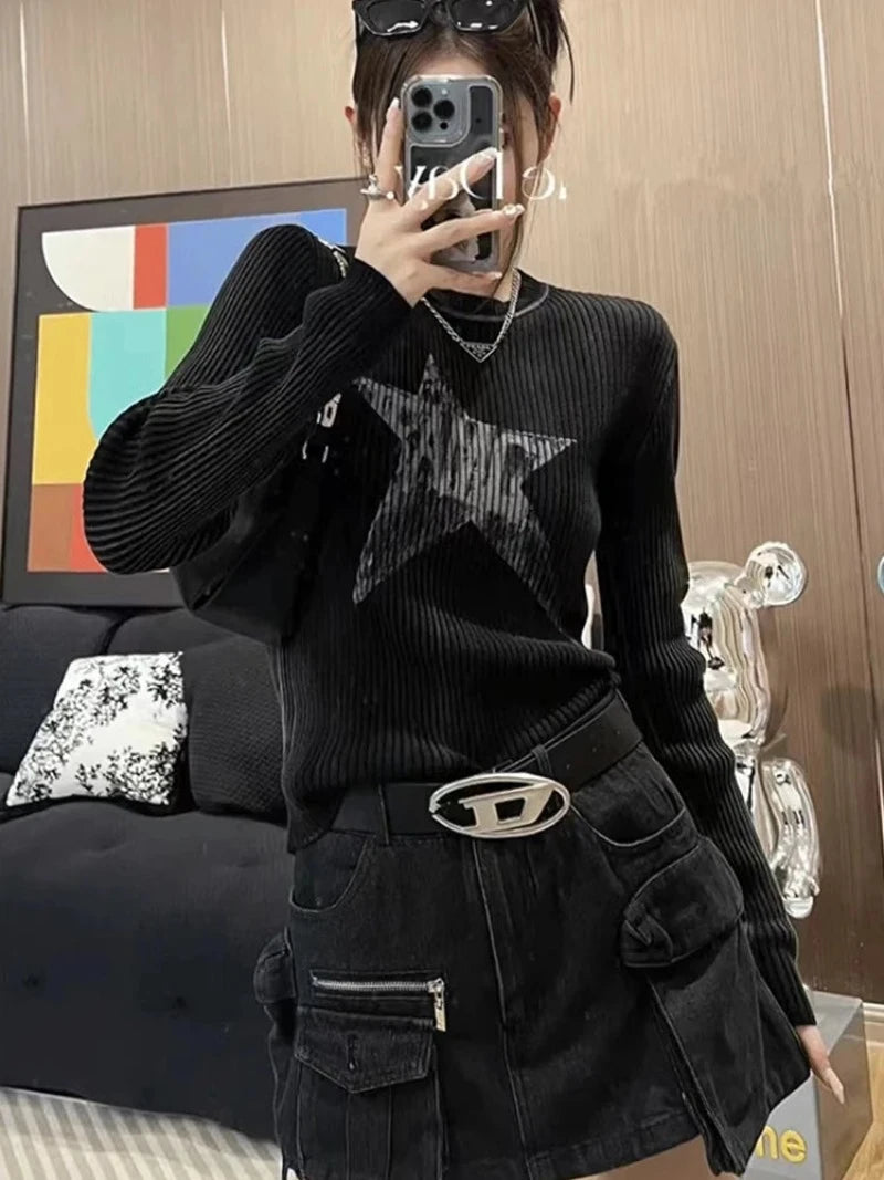 pull-chinois-noir-ray-col-rond