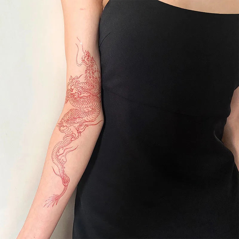 tatouage-dragon-chinois-rouge-tanche