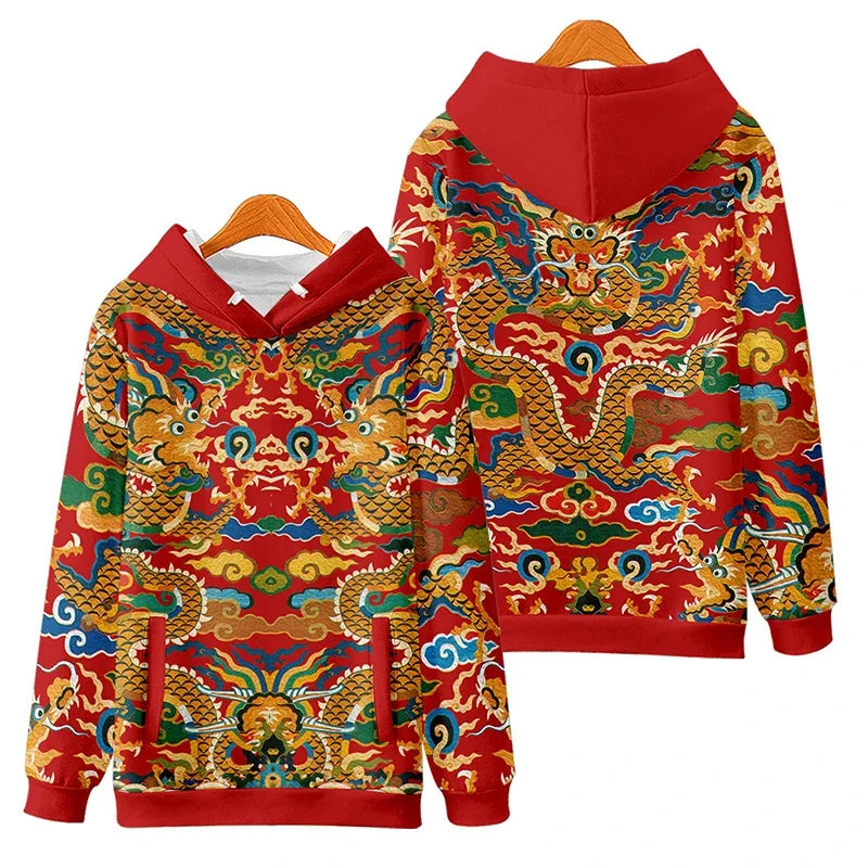 pull-chinois-rouge-dragon-dor