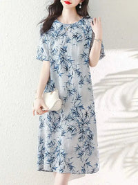 cheongsam-robe-fleurs-mi-longue