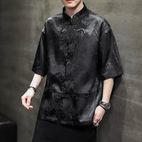 chemises-chinoises-hommes-dragon-courtes