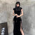 cheongsam-robe-bandages-fente-haute