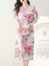 cheongsam-robe-fleurs-mi-longue