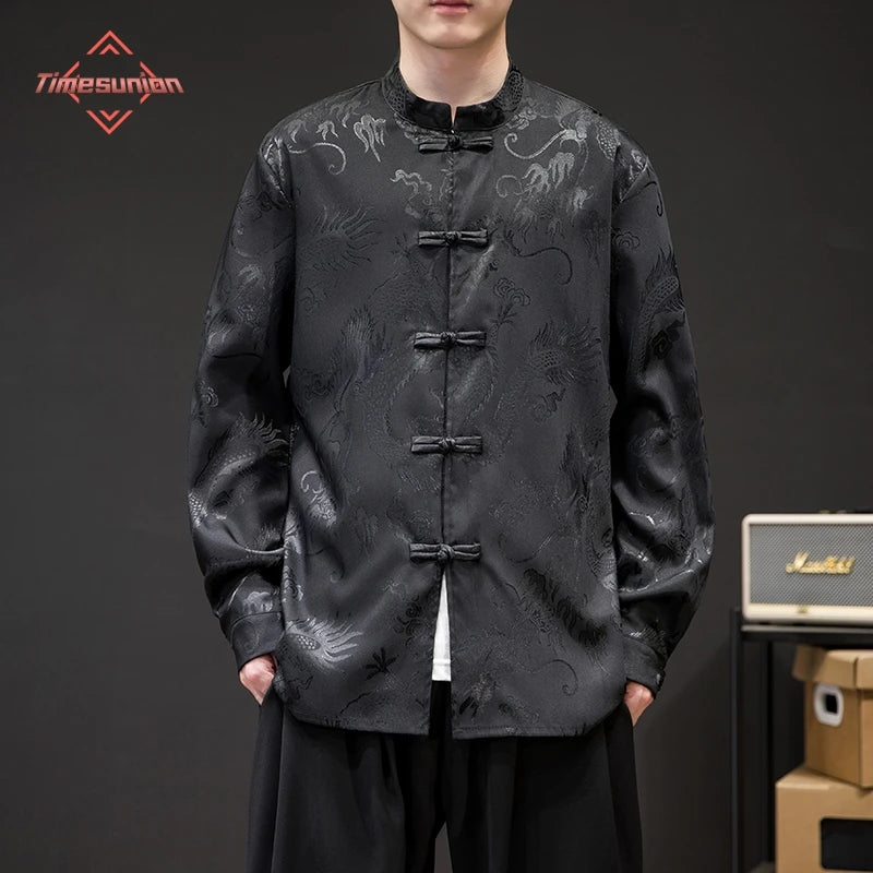 chemises-chinoises-hommes-soie-col-tang