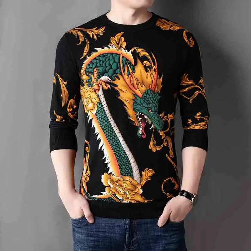 pull-chinois-homme-vert-dragon