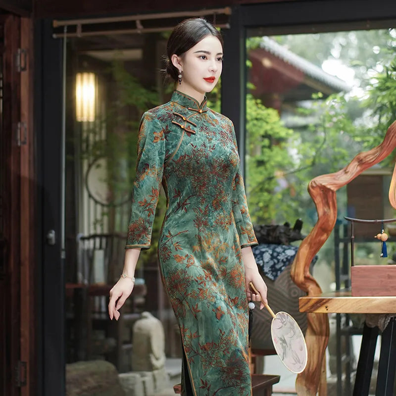 robe-chinoise-longue-qipao-hiver
