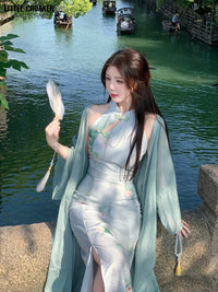 robe-chinoise-ensemble-qipao-sans-manches