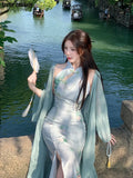 robe-chinoise-ensemble-qipao-sans-manches