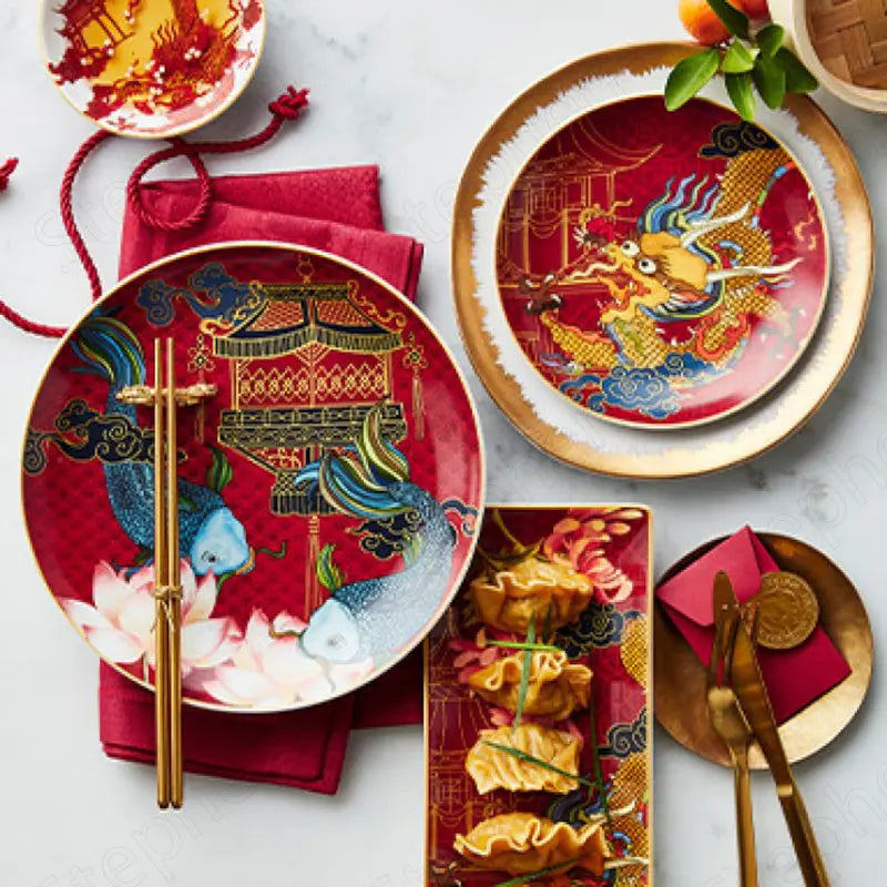 assiettes-chinoises-dragon-phoenix