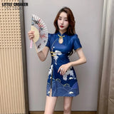robe-cheongsam-bleu-qipao-imprim