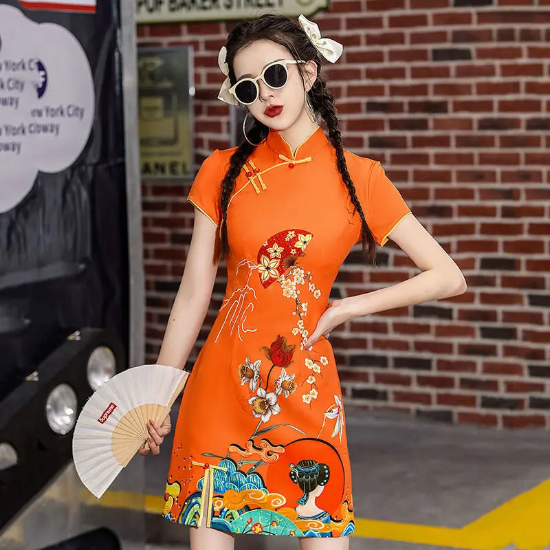 tenue-chinoise-robe-qipao-courte