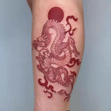 tatouage-dragon-chinois-rouge