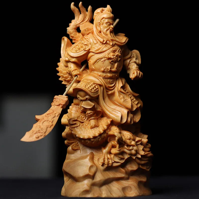 Figurine Chinoise Bois Guan Gong