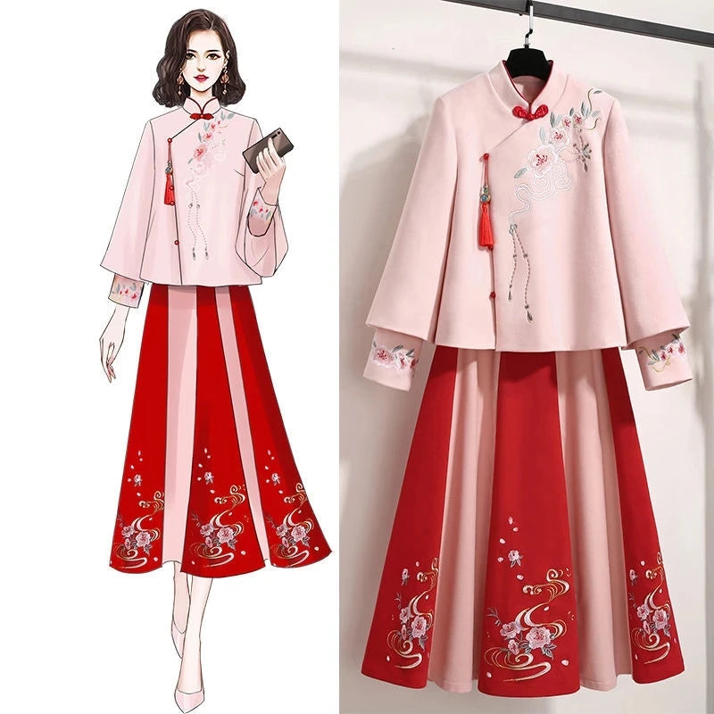hanfu-manteau-rouge-femme