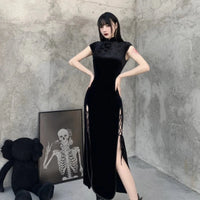 cheongsam-robe-longue-dragon