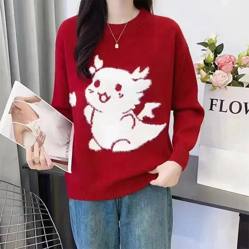 pull-chinois-femme-dragon-tricot