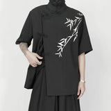 chemises-chinoises-hommes-courtes-fendue