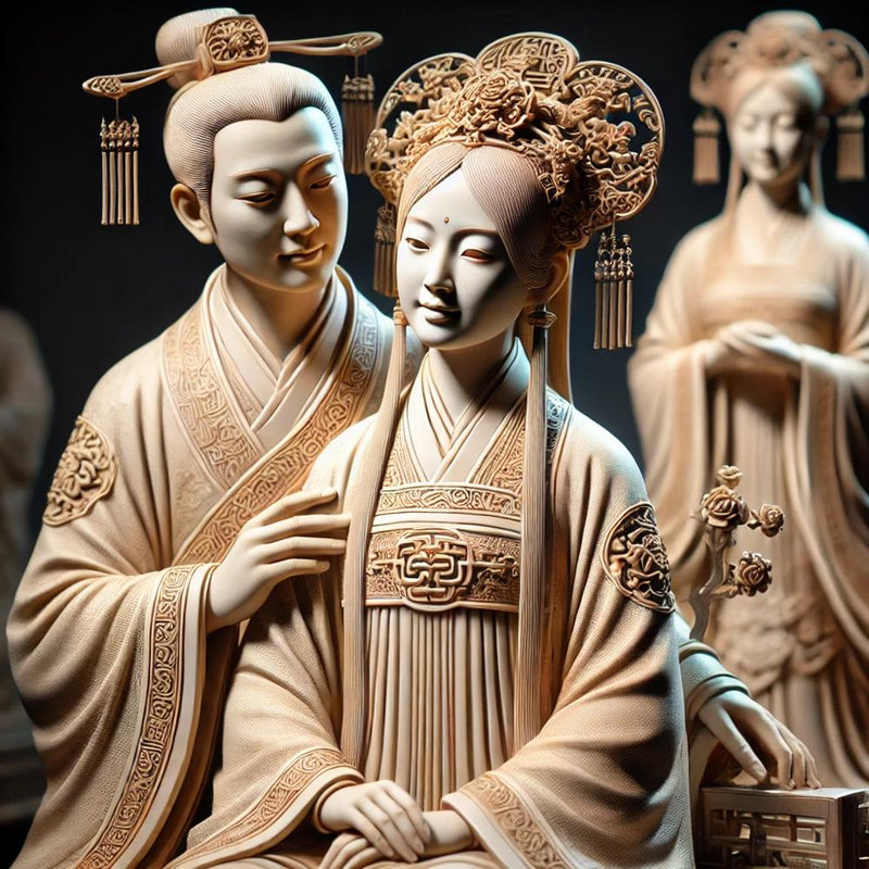 Statue Couple Chinois