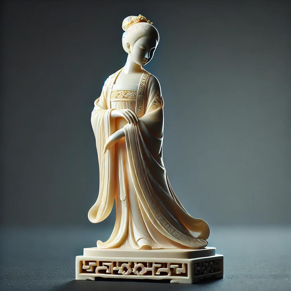 Statuette Femme Chinoise en Ivoire