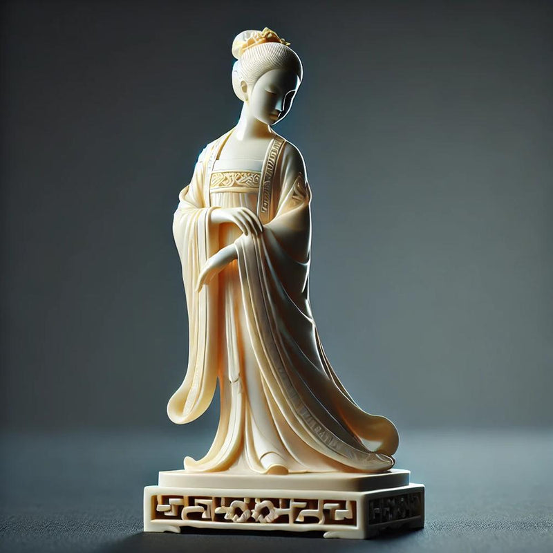 Statuette Femme Chinoise en Ivoire
