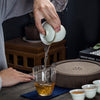 Service à Thé Chinois Blanc et Doré